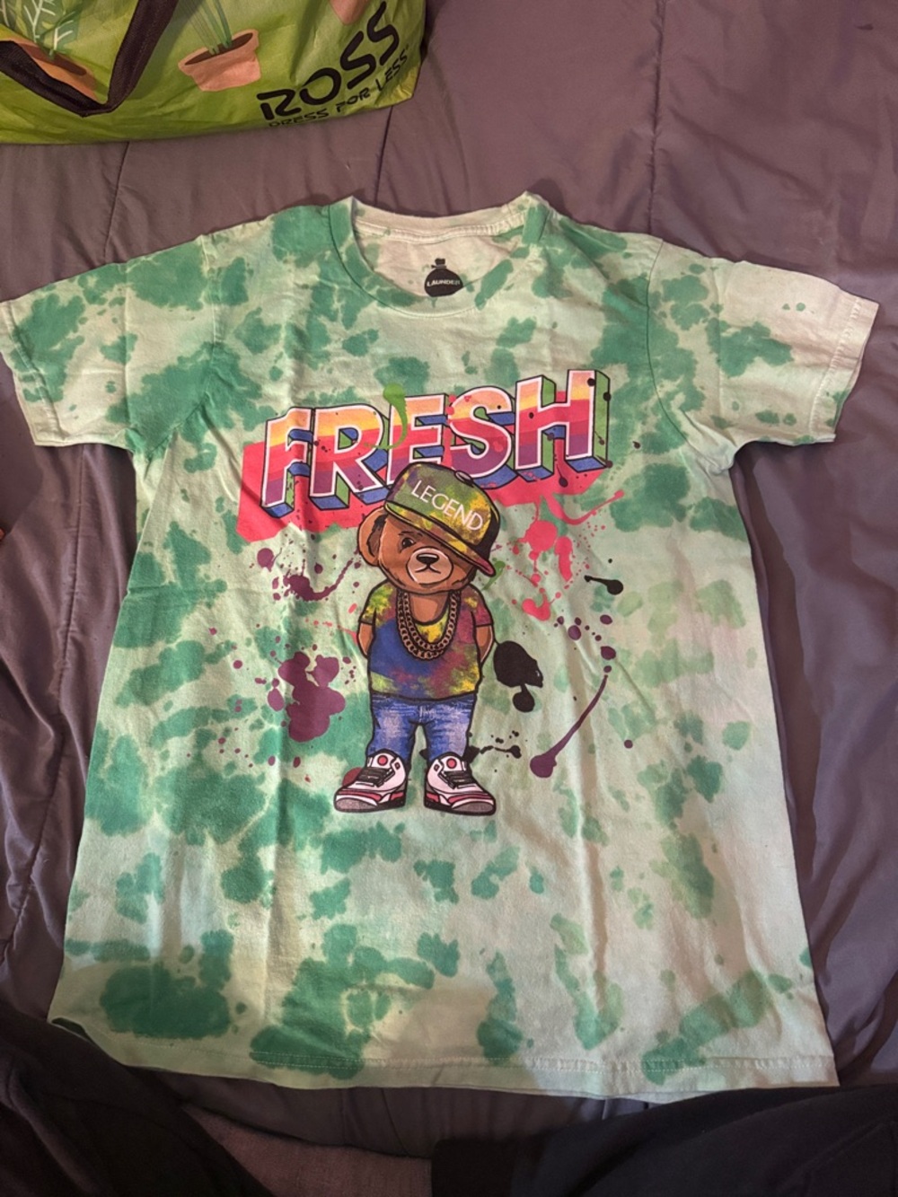 Fresh Bear Tie-Dye Short Sleeve Tee - Green